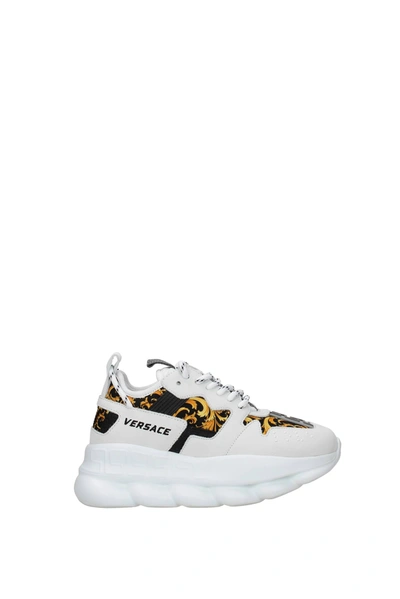 Versace Sneakers Chain Reaction 2 Suede White | ModeSens