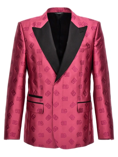 Shop Dolce & Gabbana Tuxedo Blazer Jacket Jackets Fuchsia