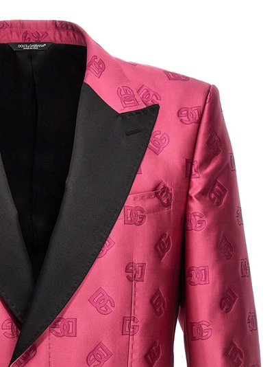 Shop Dolce & Gabbana Tuxedo Blazer Jacket Jackets Fuchsia