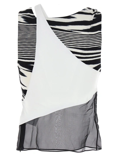 Shop Missoni Patchwork Top Tops In White/black