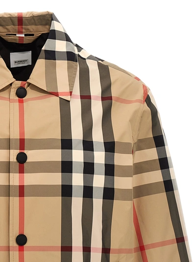 Shop Burberry Sussex Casual Jackets, Parka In Beige