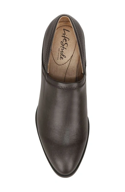 Lifestride Dina Block Heel Slip-on Shoe In Chocolate