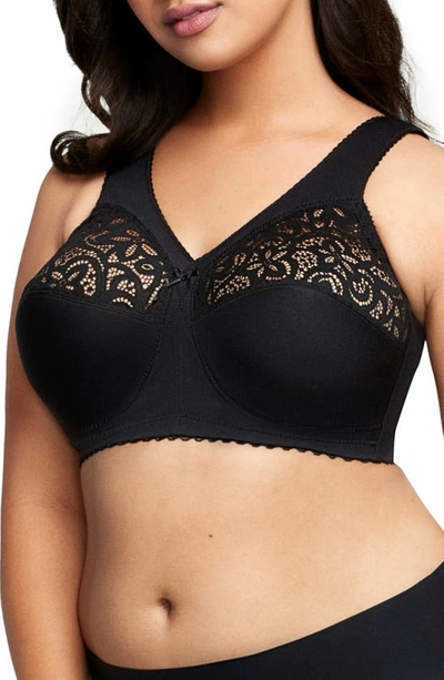 Glamorise Magiclift® Cotton Support Bra In Black