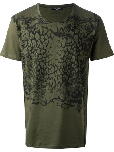 Balmain Cheetah Print T-shirt