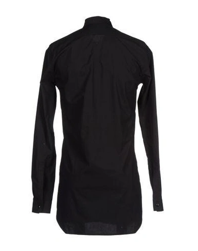Shop Rick Owens Solid Color Shirt In Black