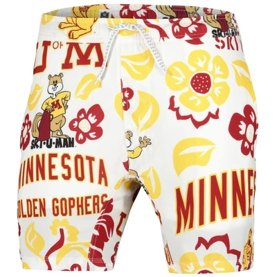 Shop Wes & Willy White Minnesota Golden Gophers Vault Tech Swimming Trunks
