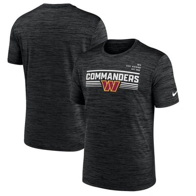 Shop Nike Black Washington Commanders Yardline Velocity Performance T-shirt
