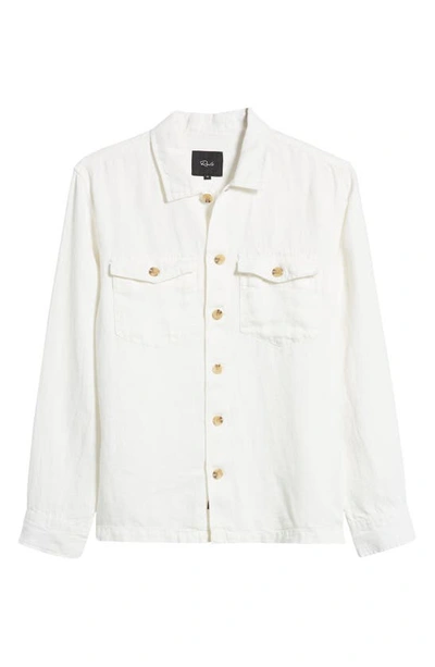 Shop Rails Kerouac Linen Button-up Shirt In Parchment