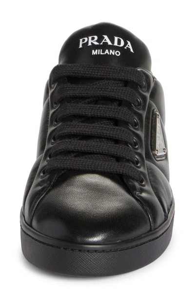 Shop Prada Logo Puffy Sneaker In Black