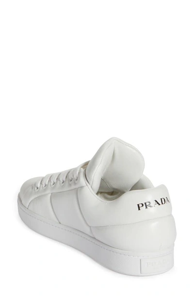 Shop Prada Logo Puffy Sneaker In White