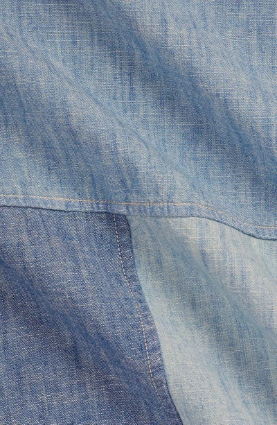 Shop Polo Ralph Lauren Patchwork Cotton Button-up Shirt In Blue