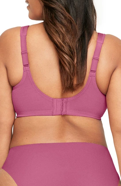 Glamorise Magiclift Natural Shape Wire-free Support Bra In Red Violet