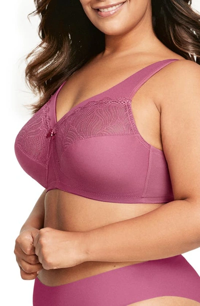 Glamorise Magiclift Natural Shape Wire-free Support Bra In Red Violet