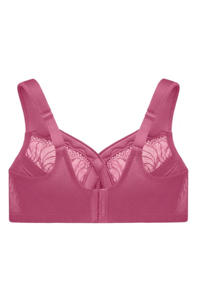 Glamorise Magiclift Natural Shape Wire-free Support Bra In Red Violet