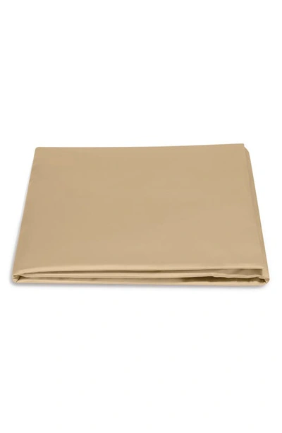 Shop Matouk Talita 615 Thread Count Cotton Sateen Fitted Sheet In Champagne