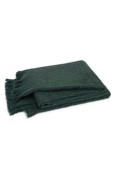 Shop Matouk Bruno Alpaca & Merino Wool Throw Blanket In Forest