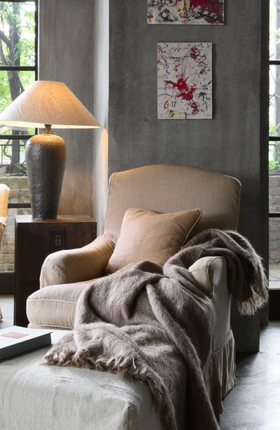 Matouk Bruno Throw Blanket In Navy