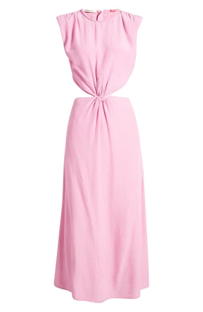 Shop Scotch & Soda Sleeveless Cutout Waist Dress In 5693-orchid Pink