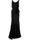 Maison Margiela Satin Gown In Black