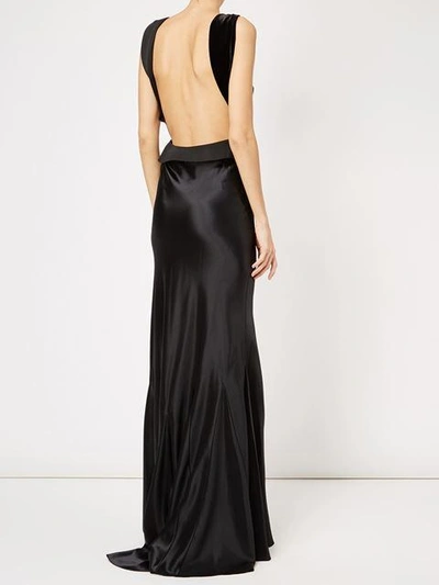 Maison Margiela Satin Gown In Black
