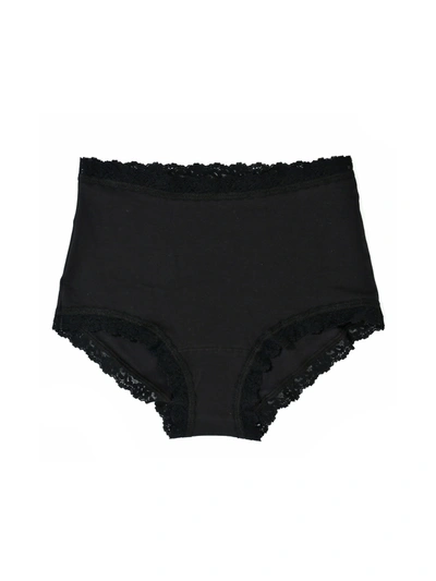 Hanky Panky Supima® Cotton High Rise Boyshort In Black
