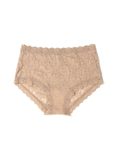 Shop Hanky Panky Signature Lace High Rise Boyshort In Brown