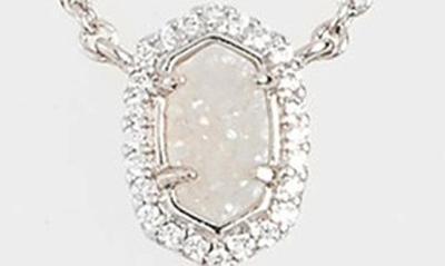 Shop Kendra Scott 'claudia' Crystal Y-necklace In Silver Drusy White Cz