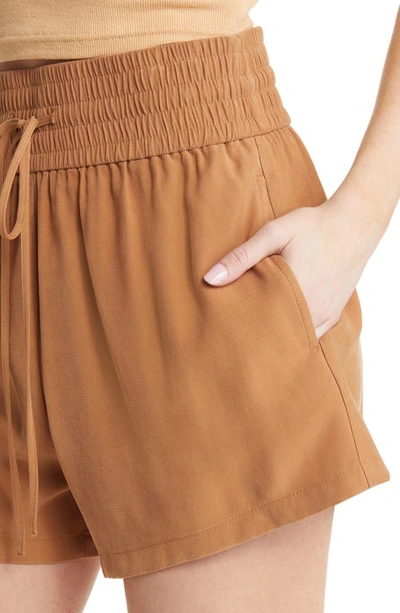 Shop Open Edit Tie Waist Pull-on Shorts In Tan Dale