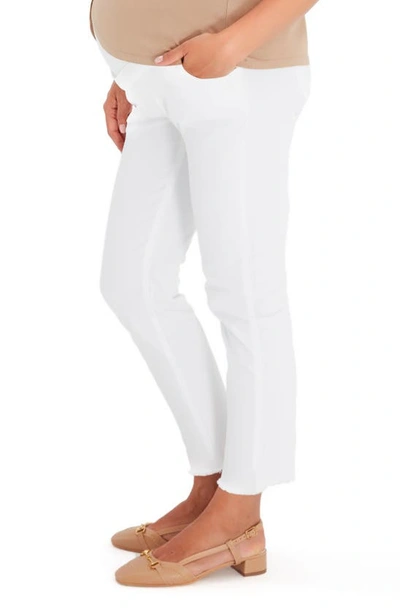 Shop Accouchée Foldover Waistband Pants In White