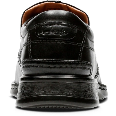 Shop Clarks Escalade Step Mens Leather Cushioned Loafers In Black