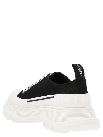 Shop Alexander Mcqueen Canvas Sack Sneakers White/black