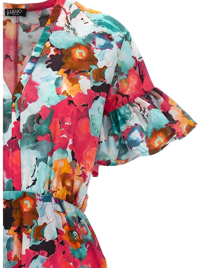 Shop Liu •jo Floral Printed Dress Dresses Multicolor