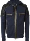 BALMAIN Zipped Up Hoodie,J219B139C