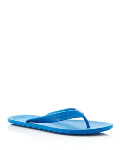 Shop Diesel Plaja Splish Flip Flops In Blue