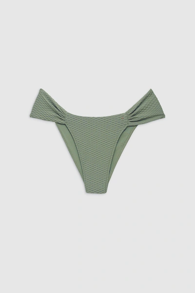 Shop Anine Bing Naya Bikini Bottom In Artichoke In Green