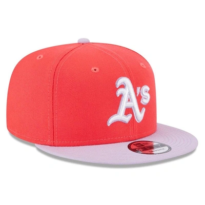 Shop New Era Red/purple Oakland Athletics Spring Basic Two-tone 9fifty Snapback Hat