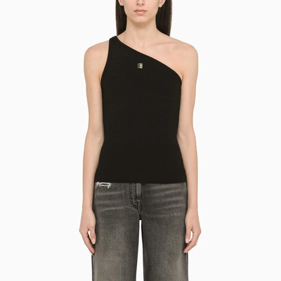 Shop Givenchy | Black One-shoulder Top In Viscose