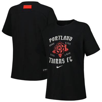Shop Nike Black Portland Thorns Fc 2023 Travel T-shirt