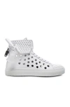 BUSCEMI 125MM Leather Round Hole Sneakers