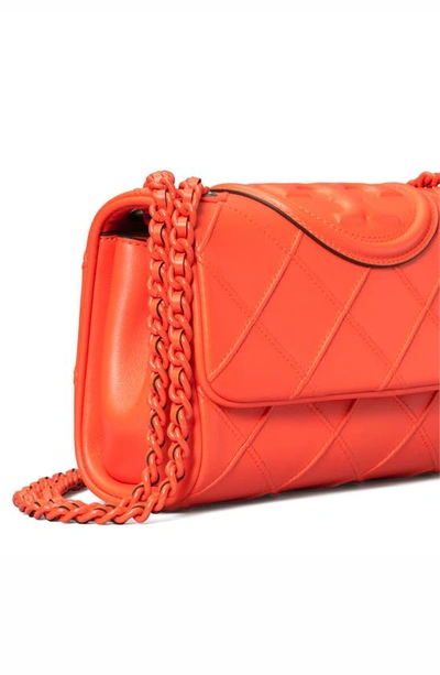 Tory Burch Small Fleming Soft Convertible Leather Shoulder Bag In Sour Cherry