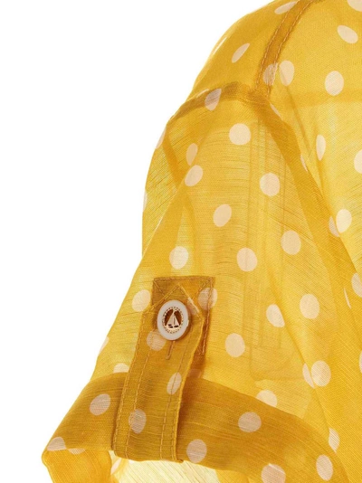 Shop Zimmermann Cropped Polck Shirt Shirt, Blouse Yellow