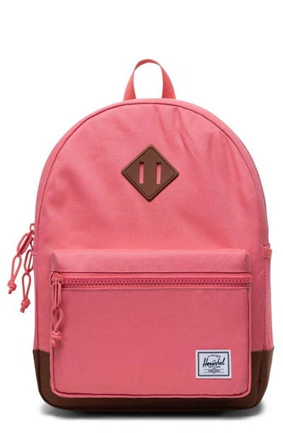 Herschel Supply Co. Kids' Heritage Backpack In Tea Rose/ Saddle Brown |  ModeSens
