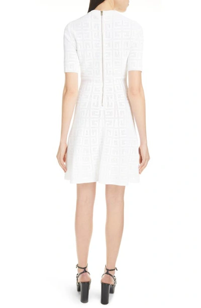 Shop Givenchy 4g Logo Knit Minidress In White