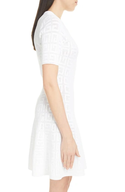 Shop Givenchy 4g Logo Knit Minidress In White