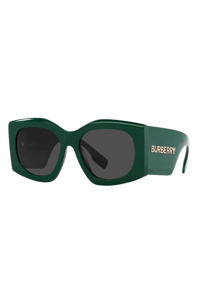 Shop Burberry Madeline 55mm Irregular Sunglasses In Green
