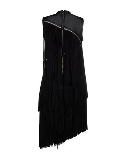 Shop Dsquared2 Woman Mini Dress Black Size 4 Ovine Leather, Polyamide, Viscose, Elastane