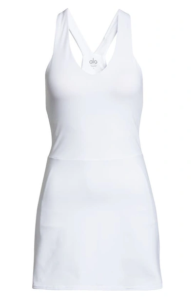 Shop Alo Yoga Airbrush Real Racerback Dress In White