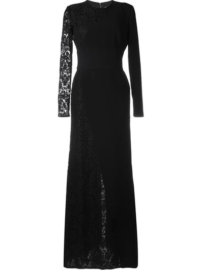 Fausto Puglisi Lace Panel Dress In Black
