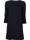 The Row Marina 3/4-sleeve Dress With Pockets In Black