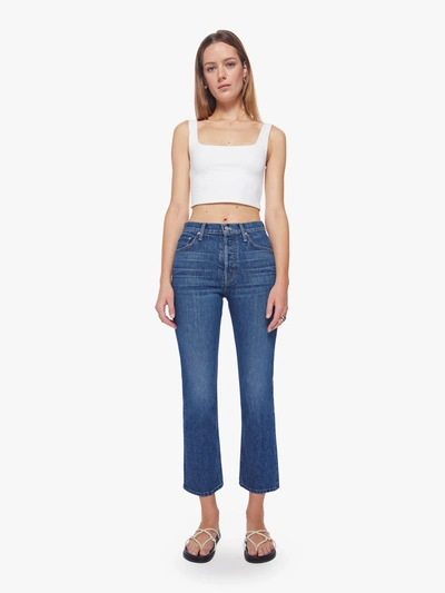 Shop Mother The Tomcat Ankle Cannonball Jeans In Blue